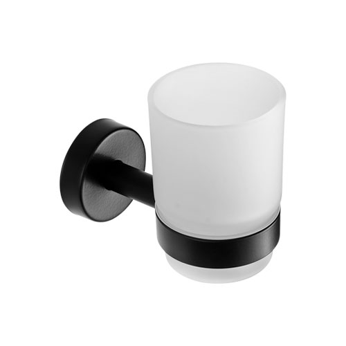 Držák kartáčků, nerez/sklo, povrch černý matný
(SLZD 12N)