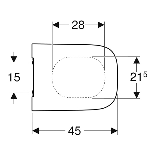 Sedátko klozetové, tenký design, sendvičový tvar, automatika spuštění, upevnění seshora, bílá, SMYLE SQUARE