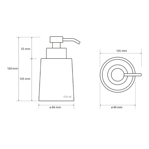 Dávkovač tekutého mýdla 450ml