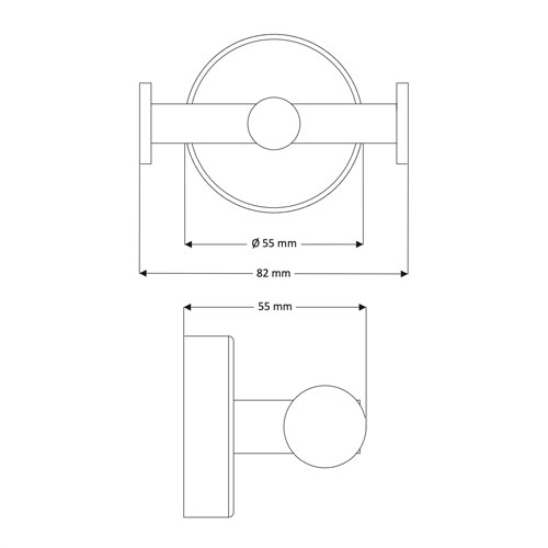 Dvojitý háček na ručníky, nerez, povrch lesklý
(SLZD 04)