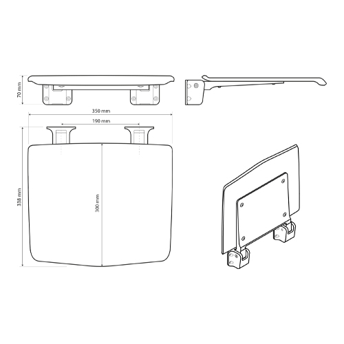 Sedátko sprchové bílé