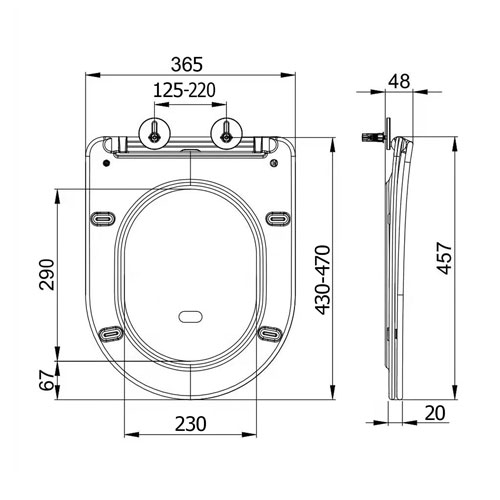 Sedátko klozetové  kombi, SLIM Soft Close, duroplast, bílá, PACO