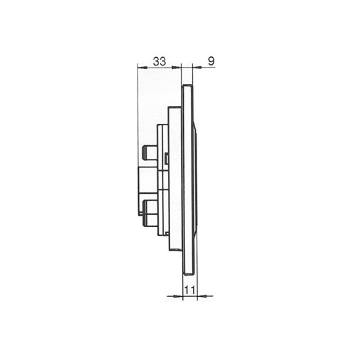 Tlačítko ovládací oválné DON, dvojité ovládání, antracit matný