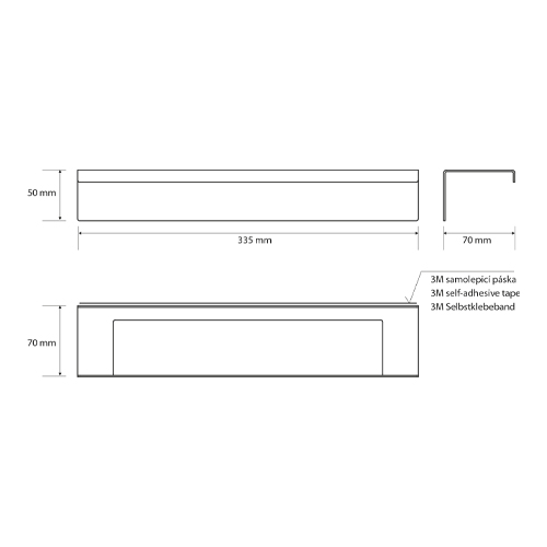 Držák ručníku 335 mm, NIVA