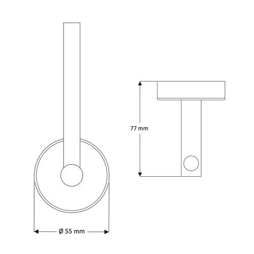 Držák toaletního papíru, nerez, povrch černý matný
(SLZD 23N)