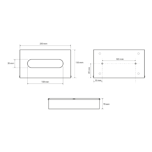Zásobník na papírové kapesníky, RETRO bronz