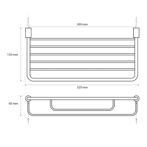 Polička do sprchy 300 mm, CYTRO