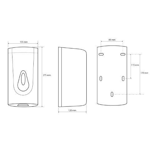 Dávkovač pěny, automatický, plast, bílý