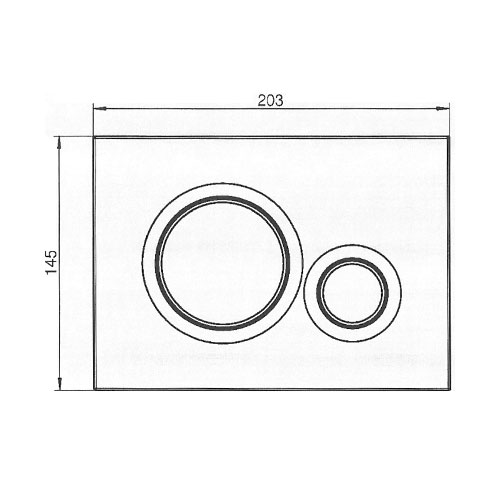 Tlačítko ovládací oválné DON, dvojité ovládání, matný chrom