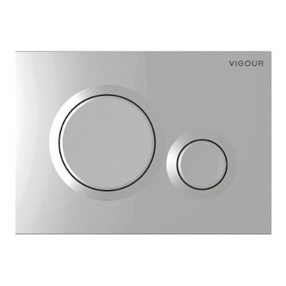 Tlačítko ovládací oválné DON, dvojité ovládání, chrom