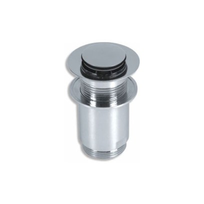 Uzávěr výpusti pro umyvadlo s přepadem, ovládaný tlakem, chrom