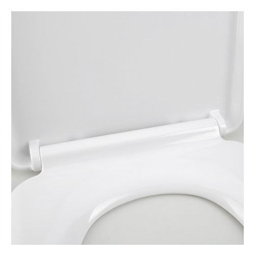 Sedátko klozetové, duroplast, Soft Close, nerez panty, bílé, LENA