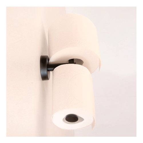 Dvojitý držák toaletního papíru, nerez, povrch černý matný
(SLZD 21N)