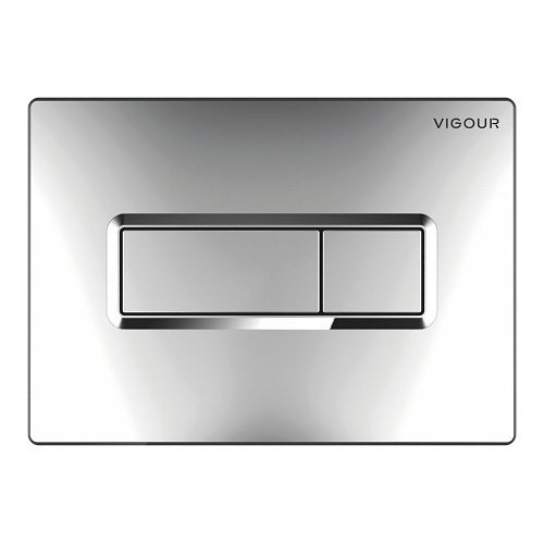 Tlačítko ovládací hranaté TEES, dvojité ovládání, chrom