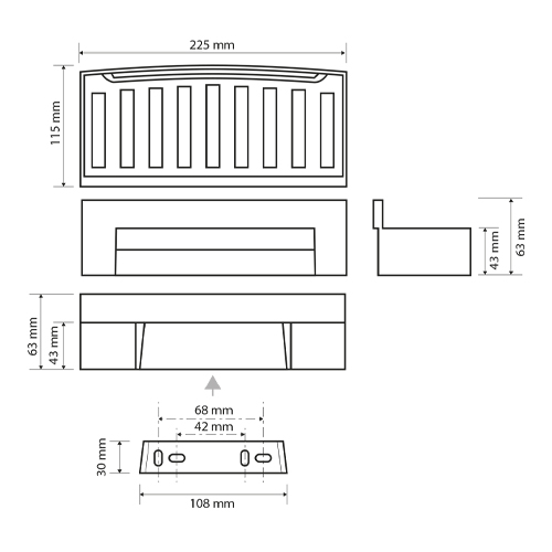 Polička do sprchy se stěrkou, CYTRO