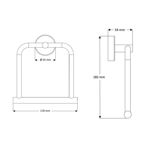 Držák ručníků, nerez, povrch lesklý
(SLZD 06)