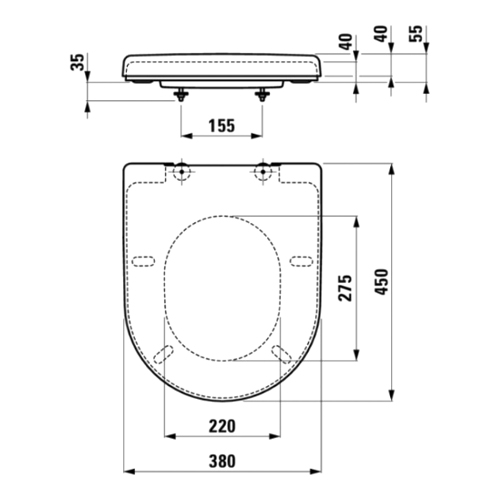 PROFI Sedátko s poklopem, rychloupínací chromované úchyty, duroplast, zpomalovací sklápění, Microban, LAUFEN PRO