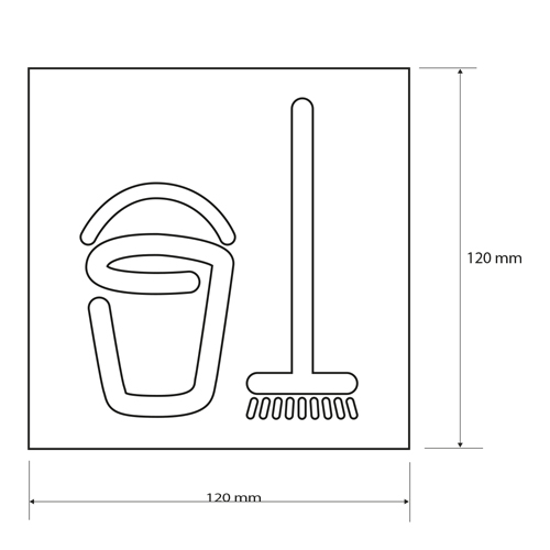 Ikona - Úklidová místnost; mat