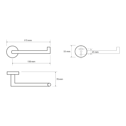Držák toaletního papíru bez krytu, OMEGA