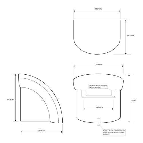Osoušeč rukou bezdotykový malý, plast, bílý