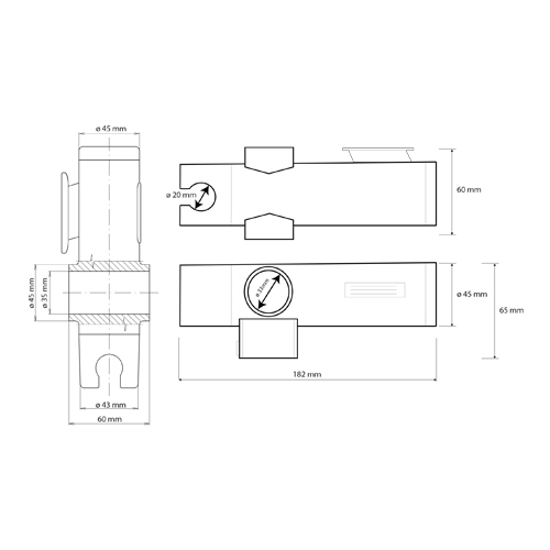 Držák sprchy pro řadu HELP pr. 32 mm, HELP