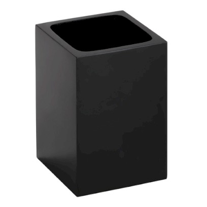 Držák zubních kartáčků na postavení, čtveratý, černý, GAMMA