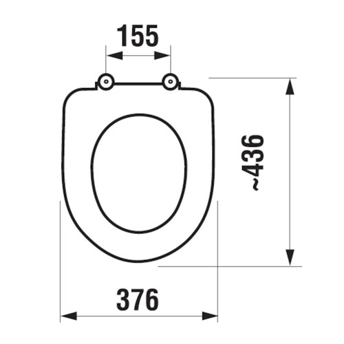 Sedátko bez poklopu, ocelové úchyty, antibakteriální, DEEP by Jika