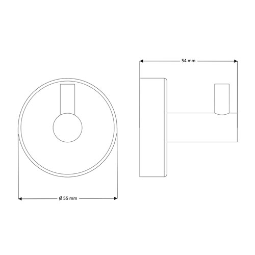 Háček na ručníky, nerez, povrch lesklý
(SLZD 02)