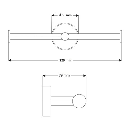 Dvojitý držák toaletního papíru, nerez, povrch lesklý
(SLZD 21)