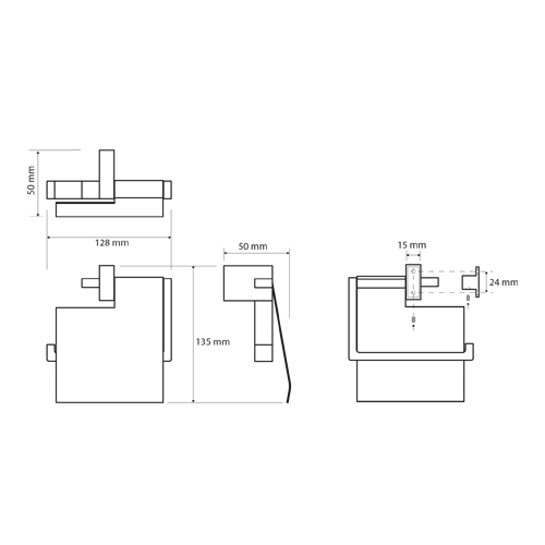 Držák toaletního papíru s krytem, GAMMA