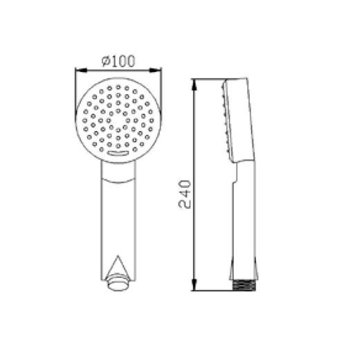 Růžice sprchová ruční, celochrom, design, SPRÁVNÁ TREFA