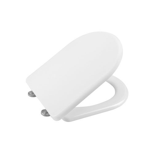 Sedátko klozetové, duroplast, Soft Close, nerez panty, bílé, LENA