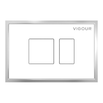 Tlačítko ovládací VIGOUR AI pro WC, plast/plast, bílá/bílá