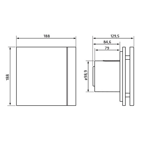 Ventilátor axiální SILENT 100 CZ Design 3C IP45 tichý