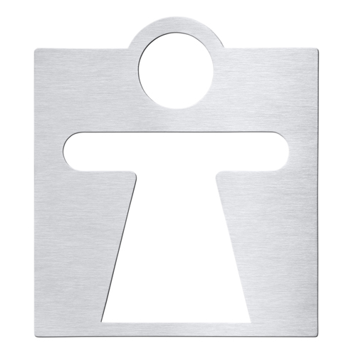 Ikona WC dámské, nerez mat