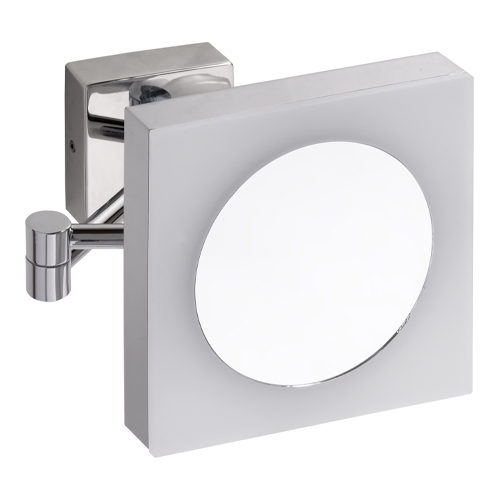 Zrcátko kosmetické hranaté s LED osvětlením, IP44, touch sensor