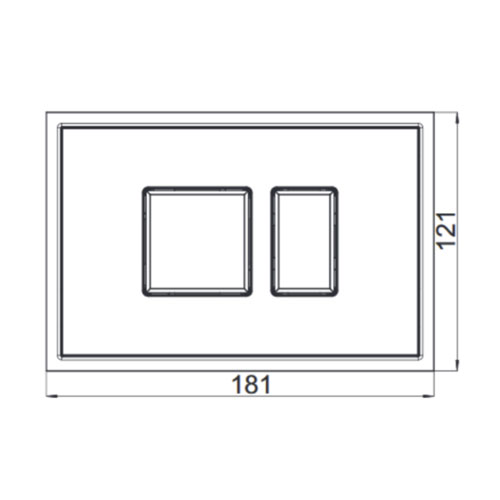 Tlačítko ovládací VIGOUR AI pro WC, sklo, bílá