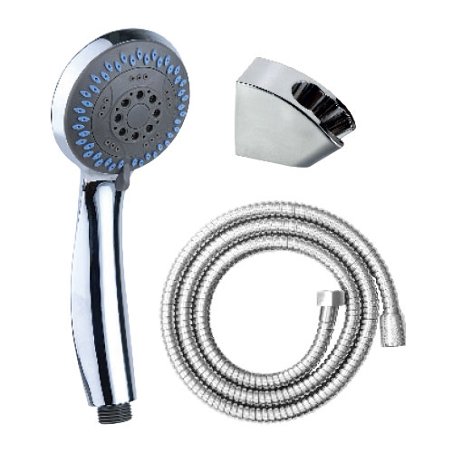 Souprava sprchová/vanová: sprcha masážní ruční 3 funkční, hadice 120 cm kovová dvouzámková, držák sprchy pevný 3 polohy, chrom, SPRÁ