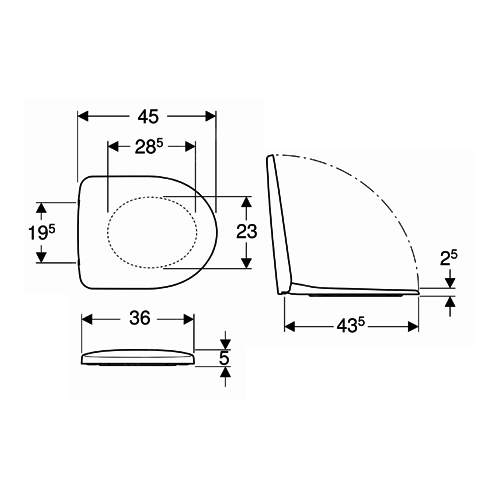 Sedátko klozetové, automatické sklápění, bílá, SELNOVA