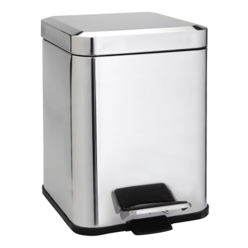 Koš odpadkový 6 l, hranatý, nerez lesk