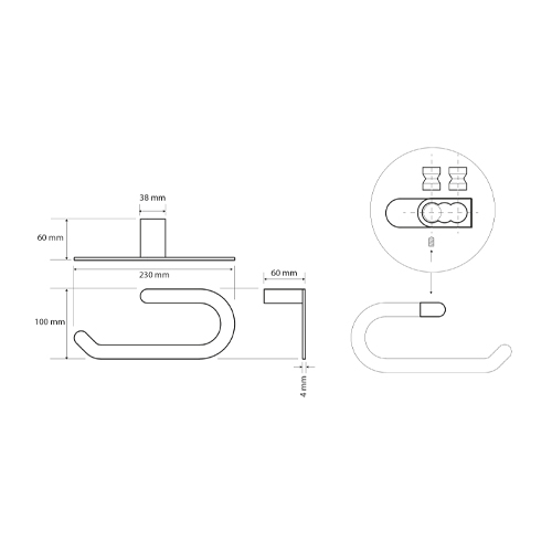 Držák ručníků, Kruh, GALLA