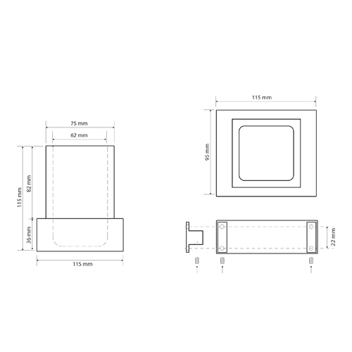 Držák kartáčků s konzolí na zeď, GAMMA