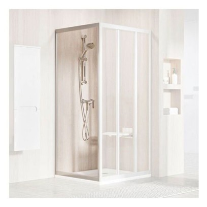 Stěna pevná 870-905x1880 mm, satin/transparent, APSS-90, SUPERNOVA