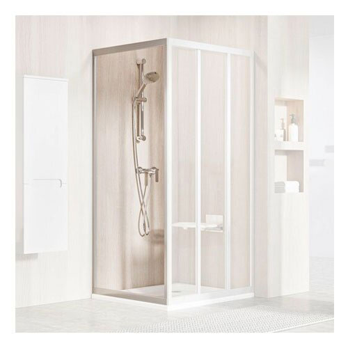 Stěna pevná 870-905x1880 mm, satin/transparent, APSS-90, SUPERNOVA