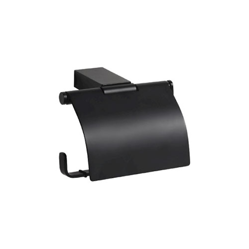 Držák toaletního papíru s krytem, NERO