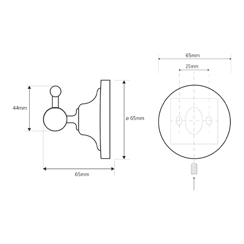 Věšáček, chrom, RETRO 1
