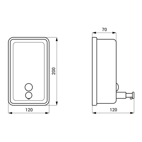 Dávkovač tekutého mýdla 1,2l, nerez matný, SLNZ 39