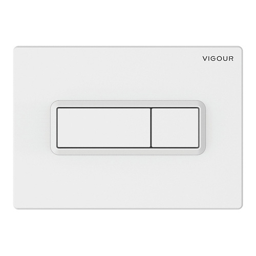 Tlačítko ovládací hranaté TEES, dvojité ovládání, bílé