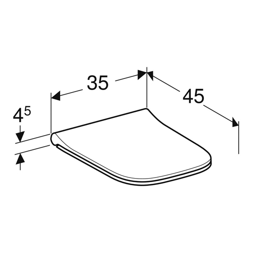 Sedátko klozetové, tenký design, sendvičový tvar, automatika spuštění, upevnění seshora, bílá, SMYLE SQUARE