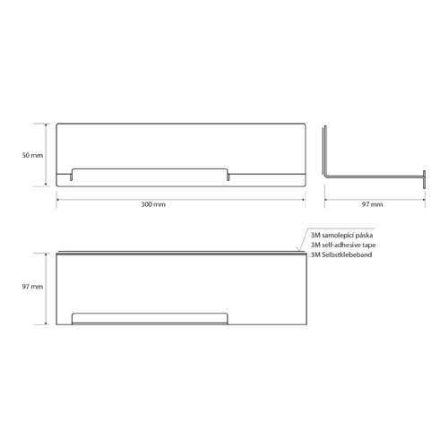 Polička 300 mm, NIVA